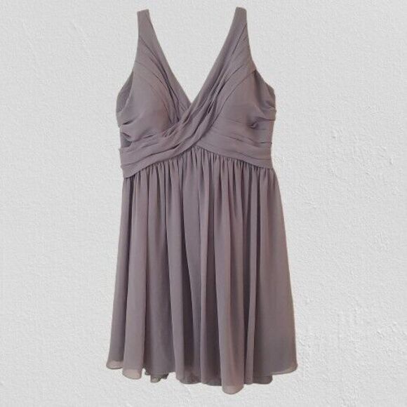 Sz 18 Bill Levkoff Dark Purple Formal Dress 40" total length Prom Bridesmaid - Picture 1 of 14